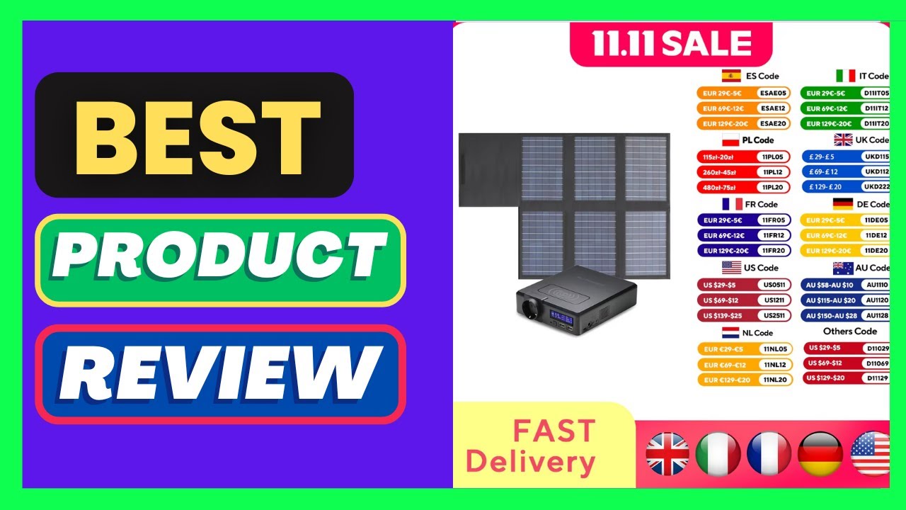 ALLPOWERS Solar Powerbank 41600mAh 200W Portable Powerstation with