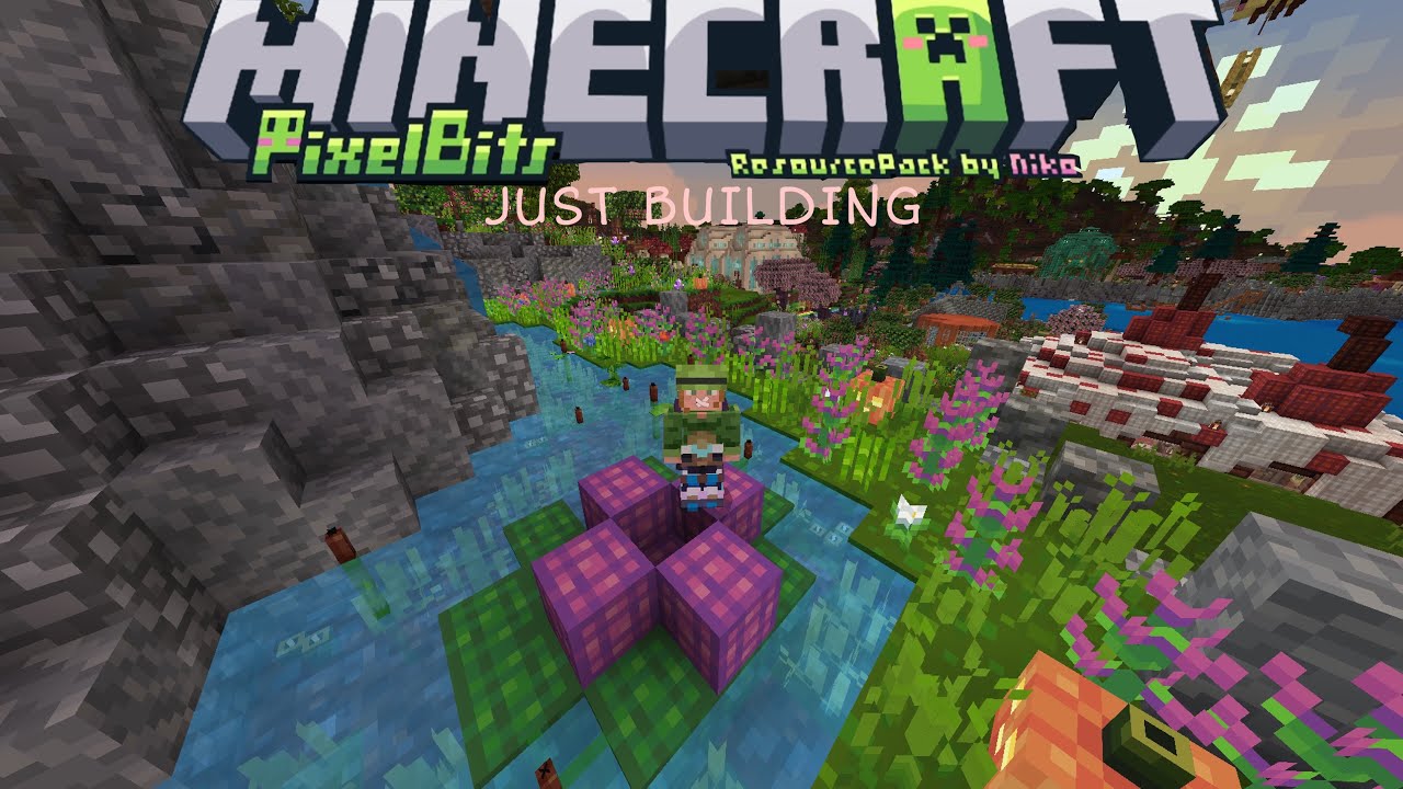 MINECRAFT NO TALKING JUST BUILDING!ORGANIZING AND BUILDING LIL POND ...
