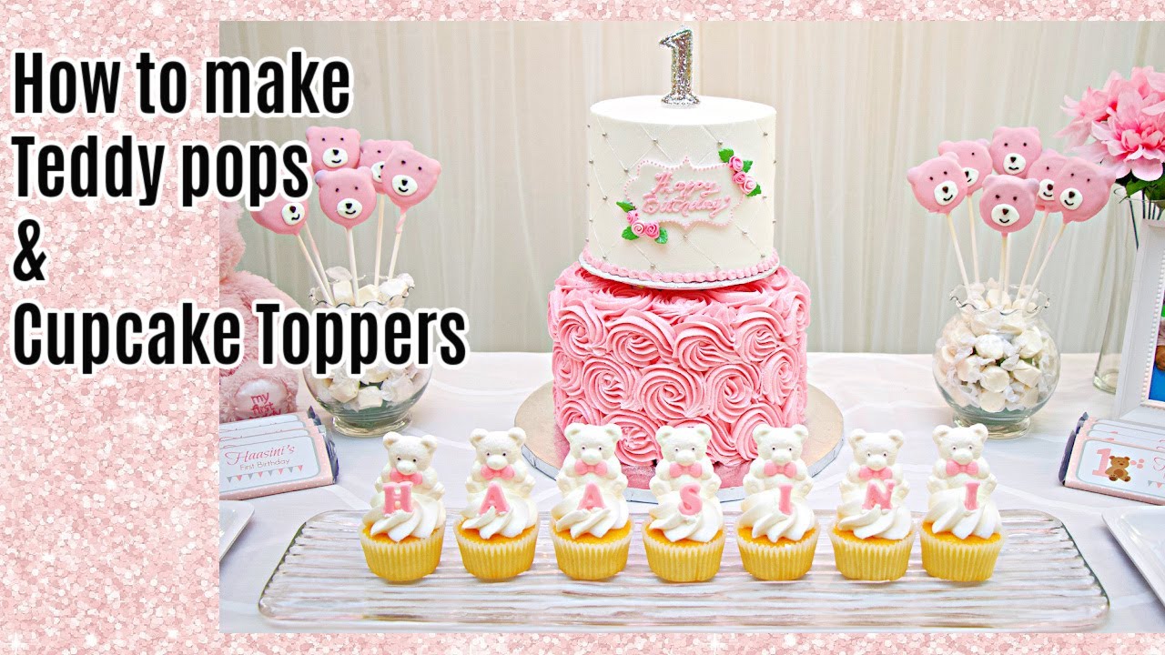 Teddy Bear Oreo Pops|Teddy Cupcake Toppers| Chocolate covered Oreos |Kids Birthday Party Food Ideas