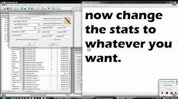 TES4 Construction set Tutorial weapons