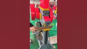Combined punching and shearing machine,Angle steel cutting and punching. #ironworker #machine
