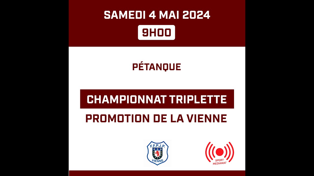 Miniature de la vidéo : Pétanque - Championnat Vienne - Triplette Promotion
