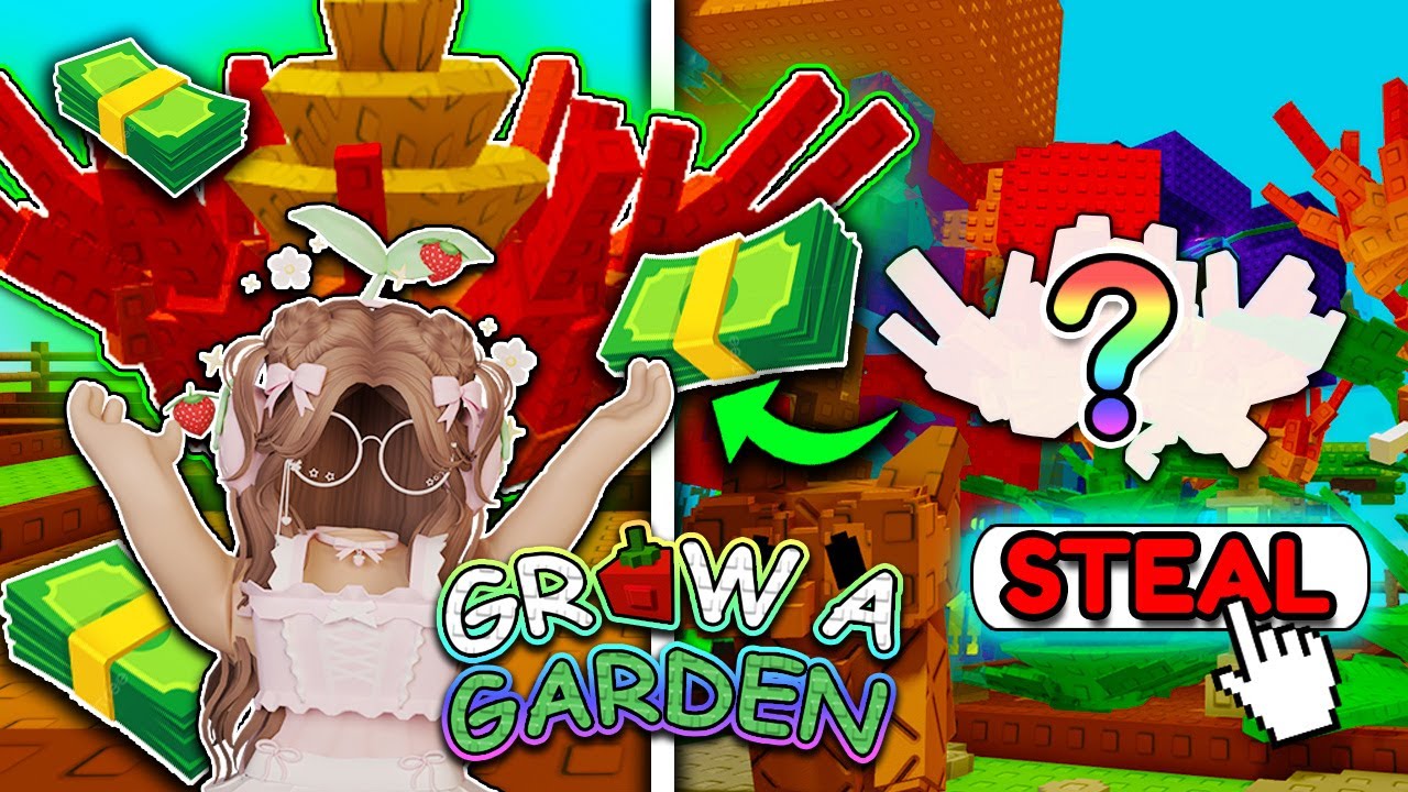 I Got RICH by STEALING FROM PLAYERS in GROW A GARDEN! 🤑 (How to Make 10 BILLION SHECKLES in 10 MIN!)