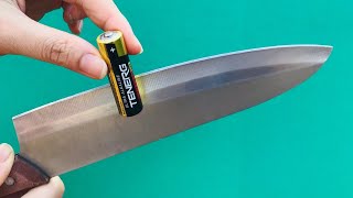 Easy Way To Sharpen A Knife Like A Razor Sharp ! Amazing Idea  Win Tips