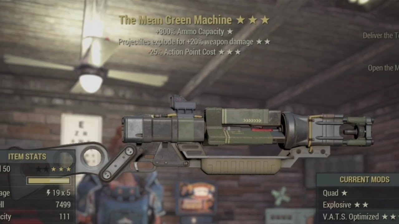 Fallout 76 Explosive Ultracite Laser Rifle Showcase YouTube