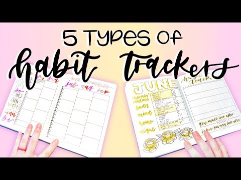 5 Types of Habit Trackers || Bullet Journal Ideas