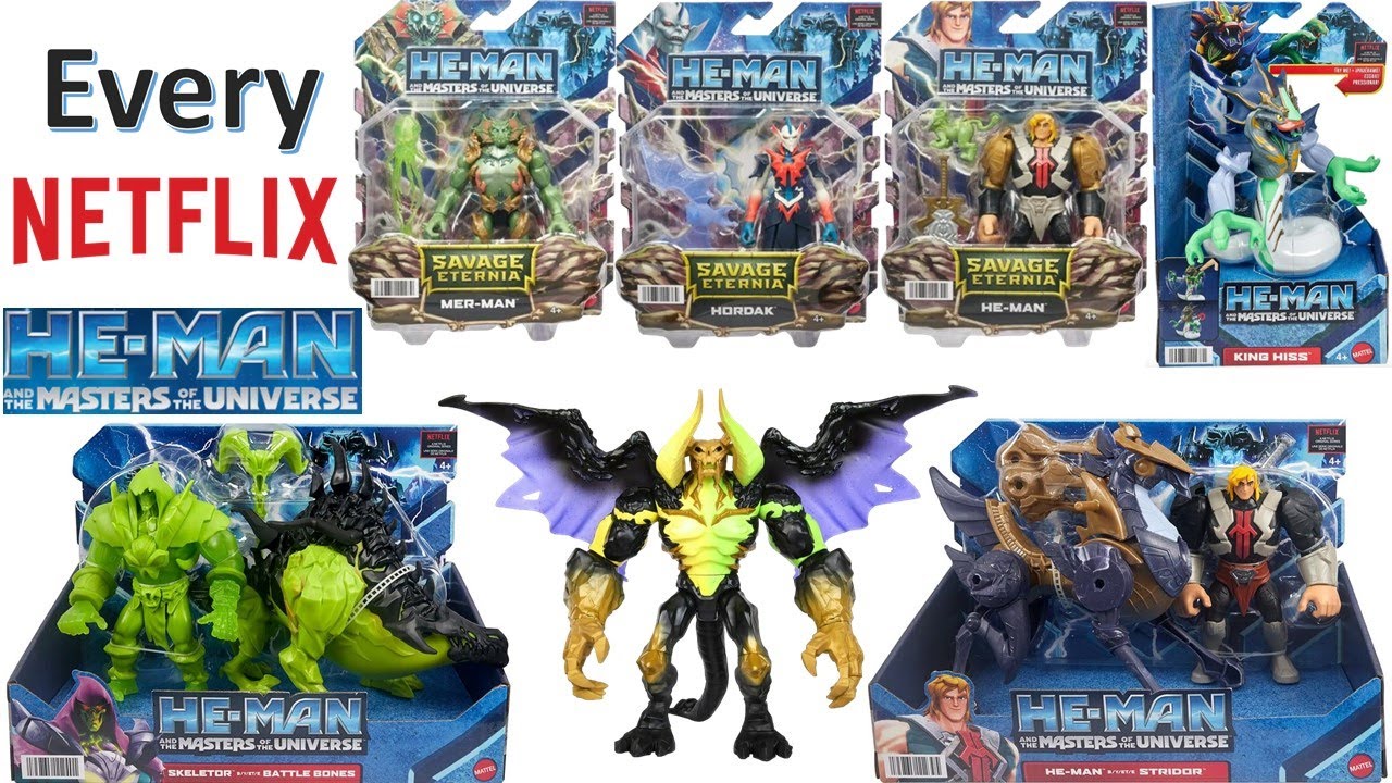 *see newer video* Netflix Animated He-man and the Masters of the Universe Action Figures
