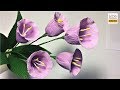 How to make morning glory flower with paper| Making morning glory by crepe paper