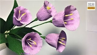 How to make morning glory flower with paper| Making morning glory by crepe paper