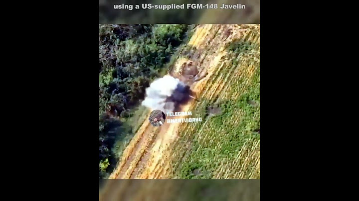 Russian T-80BV tank destroyed using an American FGM-148 Javelin