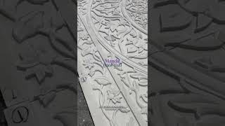 Mandir Marble Back Panel with Intricate Floral Inlay | Kishangarh Art | TheHandkraft