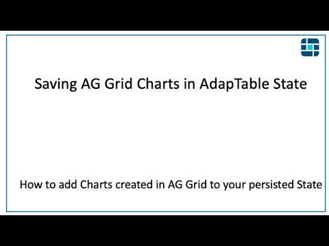 Saving AG Grid Charts into AdapTable State - YouTube