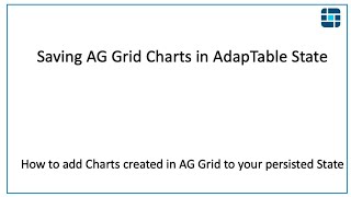 Saving AG Grid Charts into AdapTable State