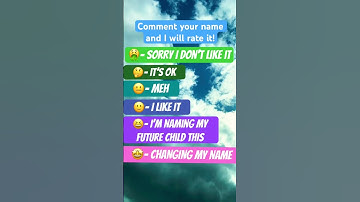 Comment your name and I’ll rate it! I’m sorry if I don’t like your name! #names #shorts