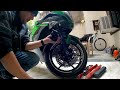 ER6F/Ninja650 front brake service/pads replacement