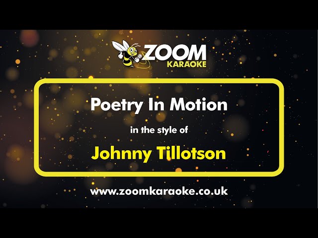 Johnny Tillotson - Poetry In Motion - Karaoke Version from Zoom Karaoke class=