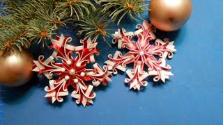 Очаровательные снежинки из фоамирана на Рождество и Новый год