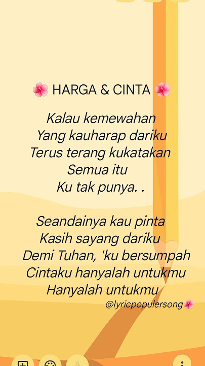 Harta dan Cinta - Hamdan Att. #lyrics