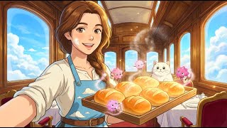 Ghibli Style ASMR: Celestial Bakery Train – Above the Cloud | Relaxing Ambience, Sleep & Study 🍞☁️