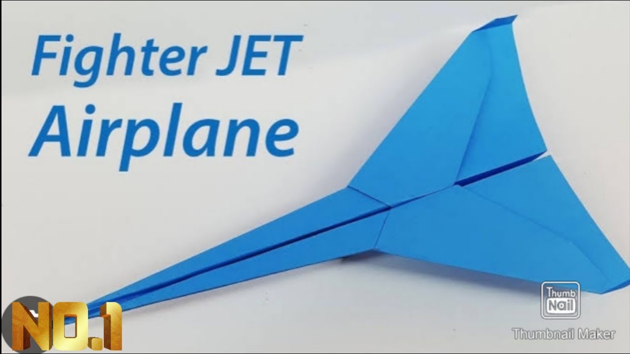 how to make paper jet plane - YouTube