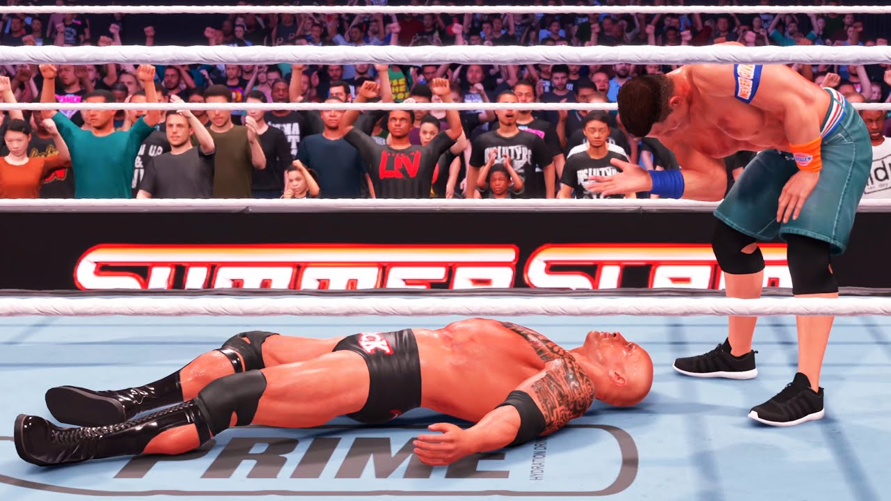 WWE 2K25 - John Cena vs The Rock - Gameplay (PS5 UHD) [4K60FPS] - YouTube