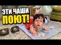 Олюшка и поющие чаши: она сразу прислушалась!