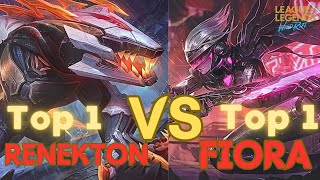 Wild Rift | How's Win ??? Top 1 Fiora VS Top 1 Renekton ex rank Challenger - Axe Wild RIFT Gameplay