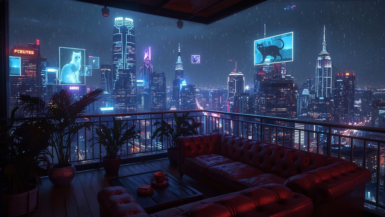 90’s Midnight City Lofi 🌧 Chill Music for Deep Focus ☔ Lofi Rain Playlist