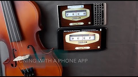 Tuning Violin, Viola and Cello with a phone app.