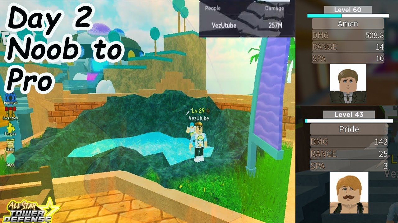 Day 2 - Noob to Pro!(All star Tower Defense)