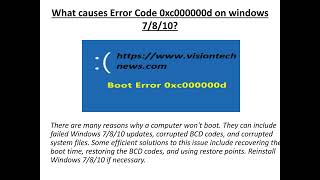 How to fix error code 0xc000000d on windows 7/8/10.