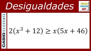 DESIGUALDADES CÚBICAS - Ejercicio 5 (con CASIO Classwiz fx-991LA CW) by julioprofe 6,019 views 10 months ago 26 minutes