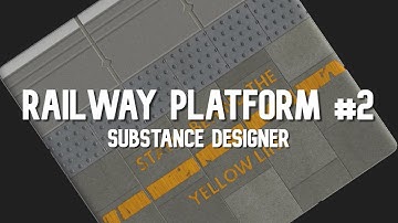 Video Game Art - Railway Platform in Substance Designer #2