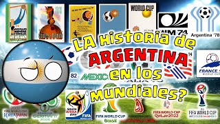 ARGENTINA en los mundiales COUNTRYBALL 1930-2022