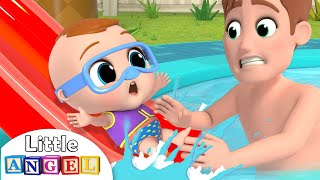 Baby John Goes Swimming | Little Angel Kids Songs & Nursery Rhymes