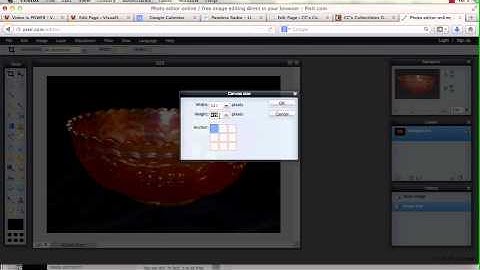 Edit Image sizes in Pixlr