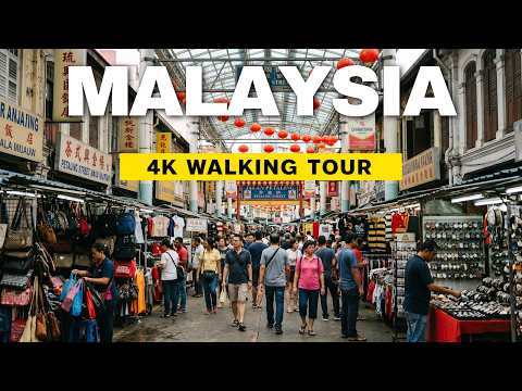 Malaysia Street Food & Market Tour | Petaling Street 4K