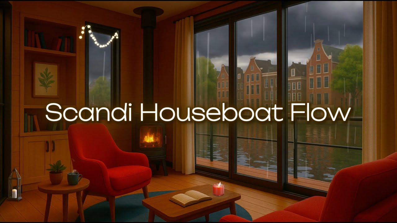 Scandi Calm 🌧️ | Minimalist Beats + Rainy Day on the Water