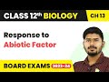Response to Abiotic Factor - Organisms and Populations | Class 12 Biology