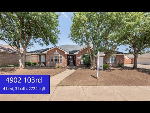 4902 103rd St, Lubbock, TX home video tour