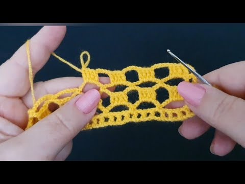 Tığ işi örgü yelek modeli ( Alıntı Degildir )Easy Crochet knitting