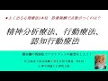 精神分析療法、行動療法、認知行動療法　7割を目指す講義NO.19　心理学理論と心理的支援　社会福祉士国家試験対策