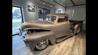 1951 Chevy 3100 truck custom LS with 4 speed, chopped 3.5" with roadster shop chassis