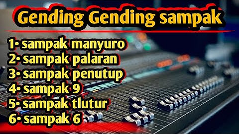 Kumpulan Gending Gending sampak @one31official