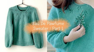 How to Design/Knit a circular yoke sweater Part 1 : Eau de PAWfume Sweater