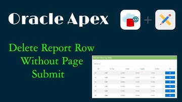Delete Report Row Without Page Submit oracle Apex