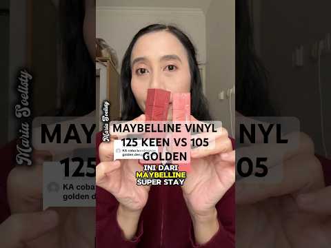 SAMA2 ADA HINT ORANGE SOFT NATURAL TAPI BEDA SIH😉👆🏻 #maybellinevinylink 125 KEEN VS 105 GOLDEN