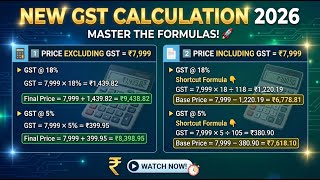 New GST Calculation 2026 📌 Easy GST Formula Guide
