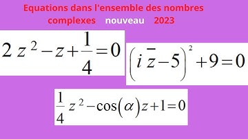 Résolution de trois  équations dans l