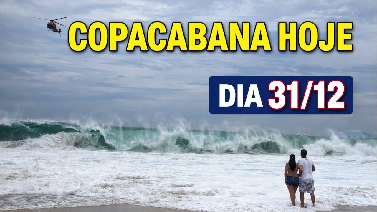 Ressaca em Copacabana: bombeiros fazem buscas por adolescente desaparecido